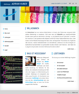 Preview Homepage WebDesign Huber